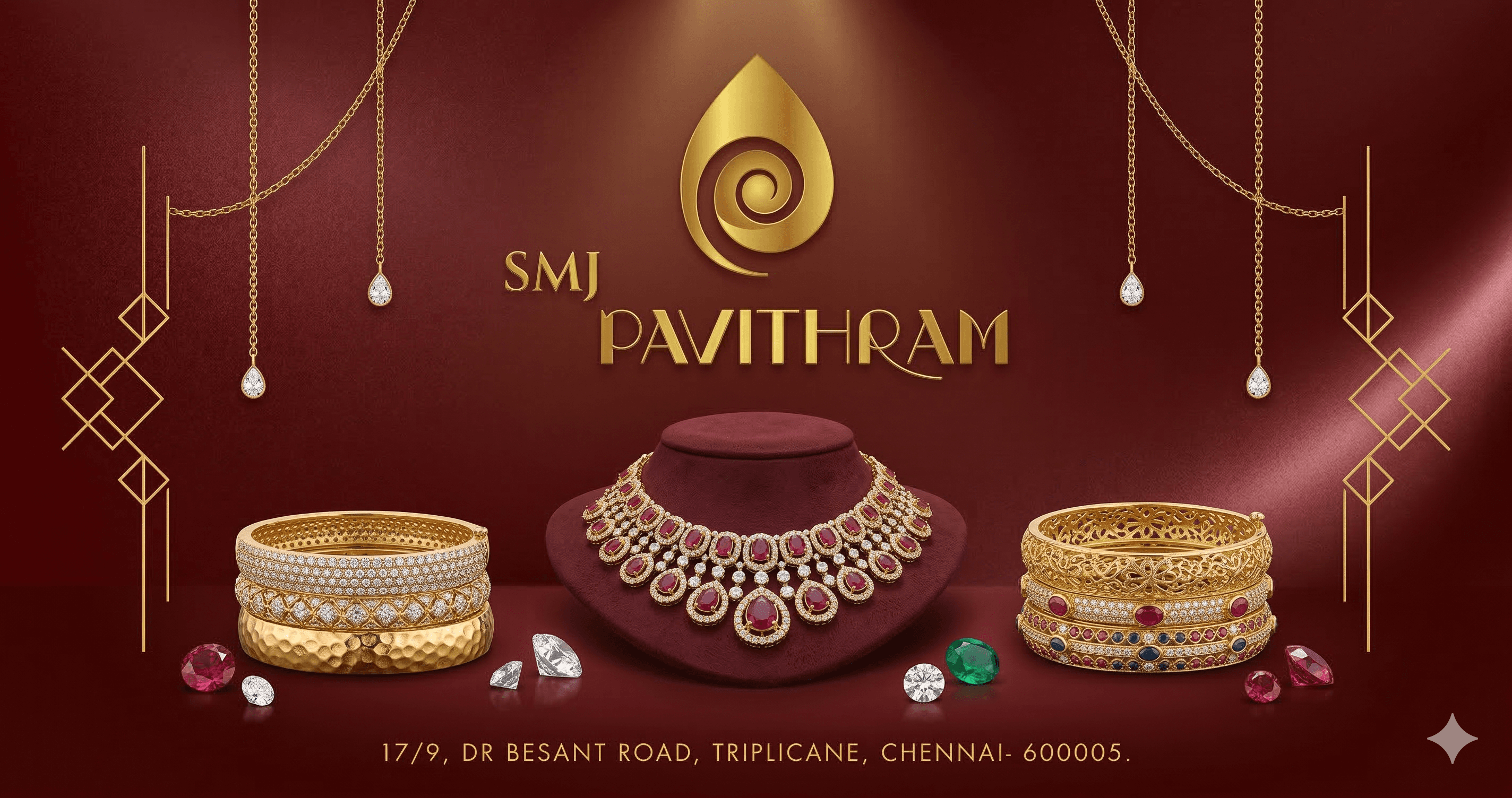 Bridal haram and necklace sets from SMJ Pavithram