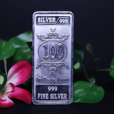 100 Grams 999 Purity - Silver Bar thumbnail 1