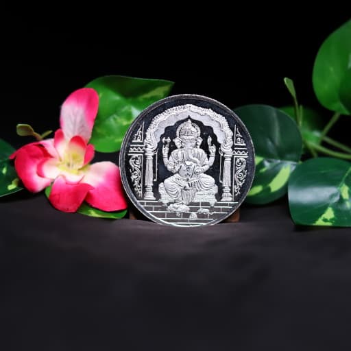 100 Grams 999 Purity - Ganesh Silver Coin thumbnail 4