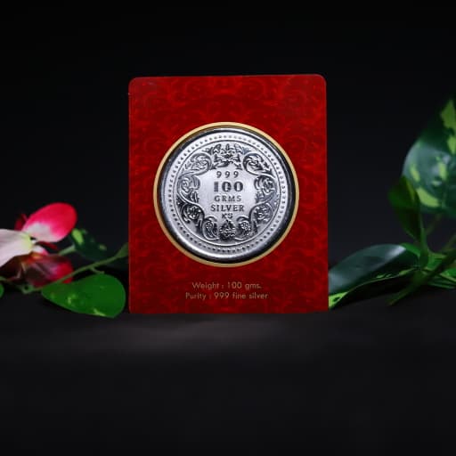 100 Grams 999 Purity - Saraswati-Ganesh-Lakshmi Silver Coin thumbnail 2