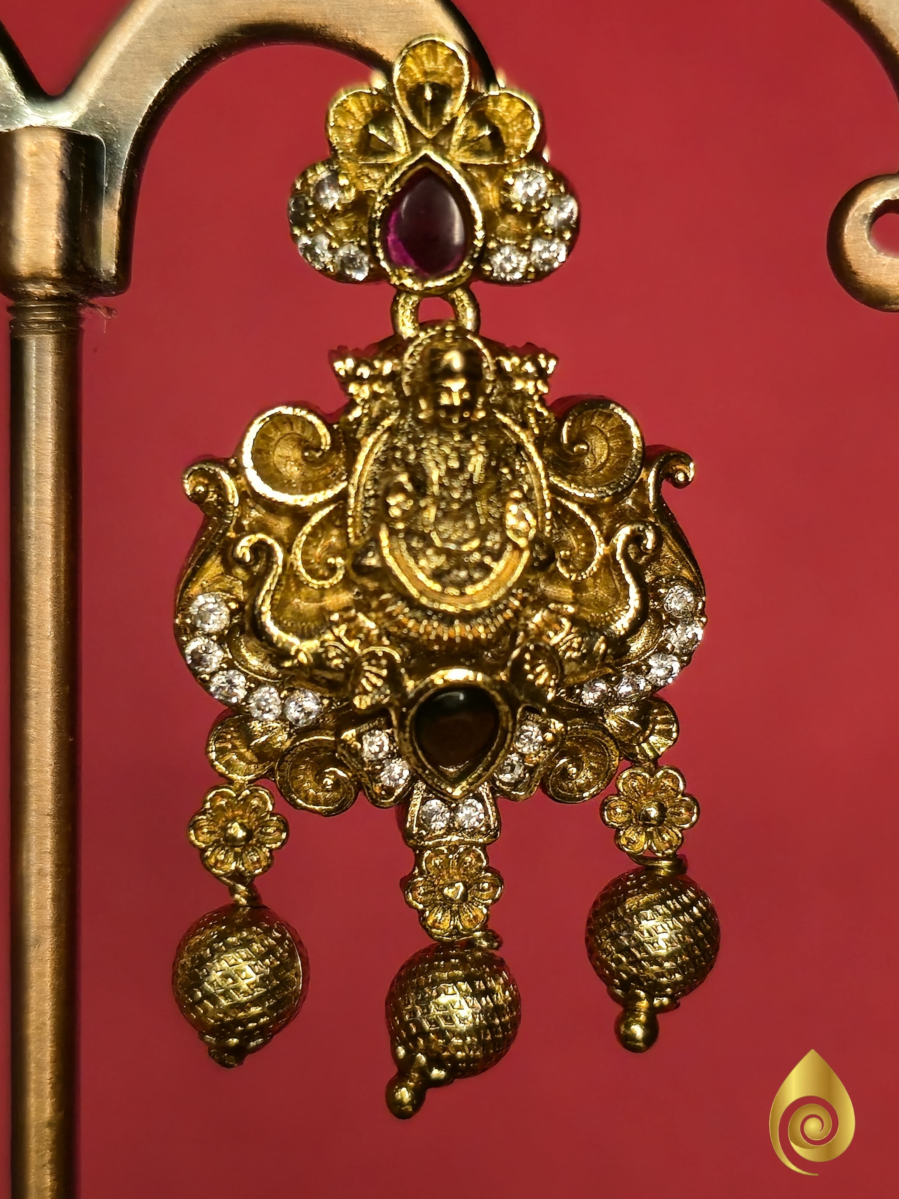 Antique Mango Link Temple Haram Set thumbnail 4