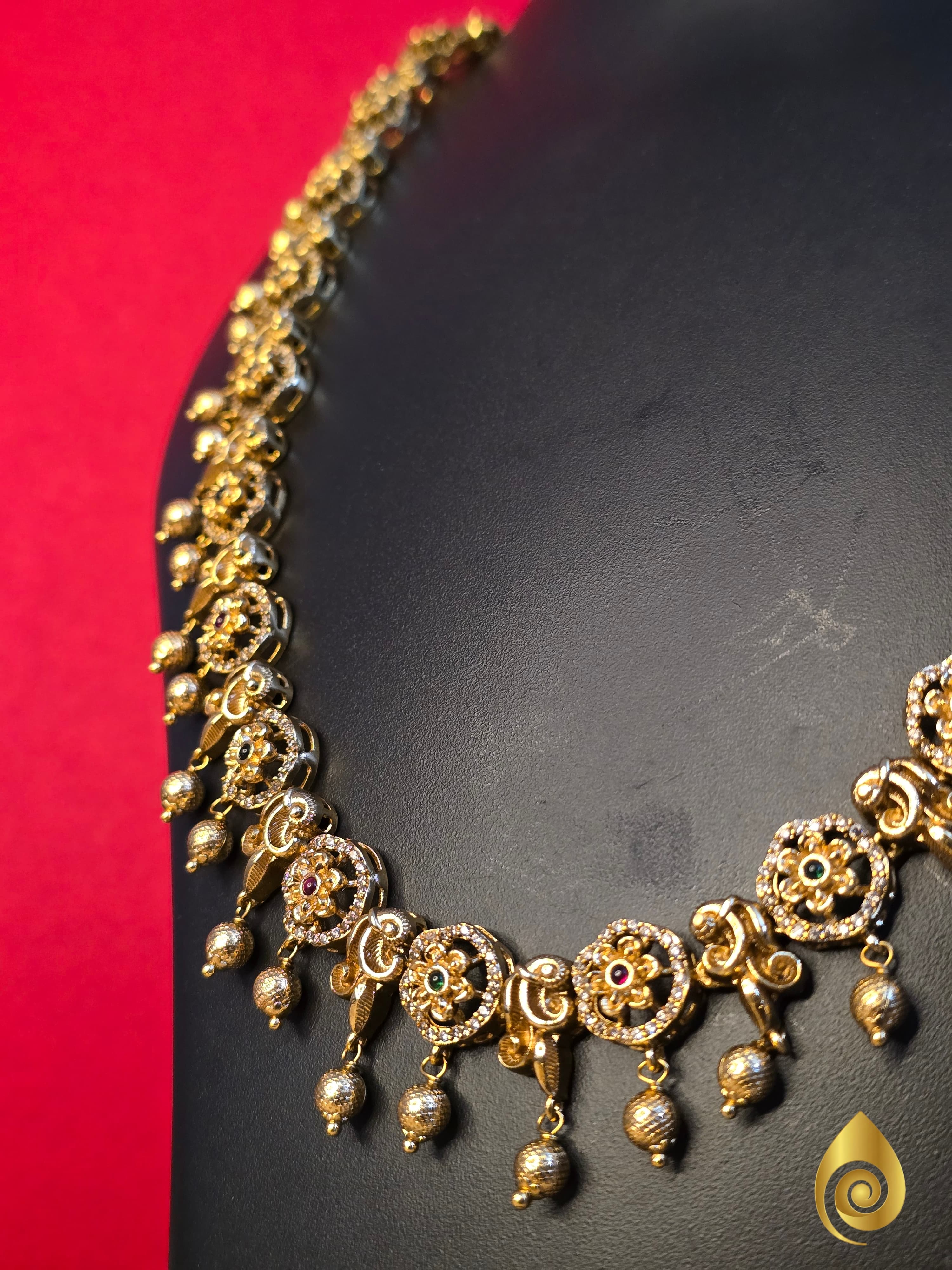 Floral Wheel Link Long Haram Set