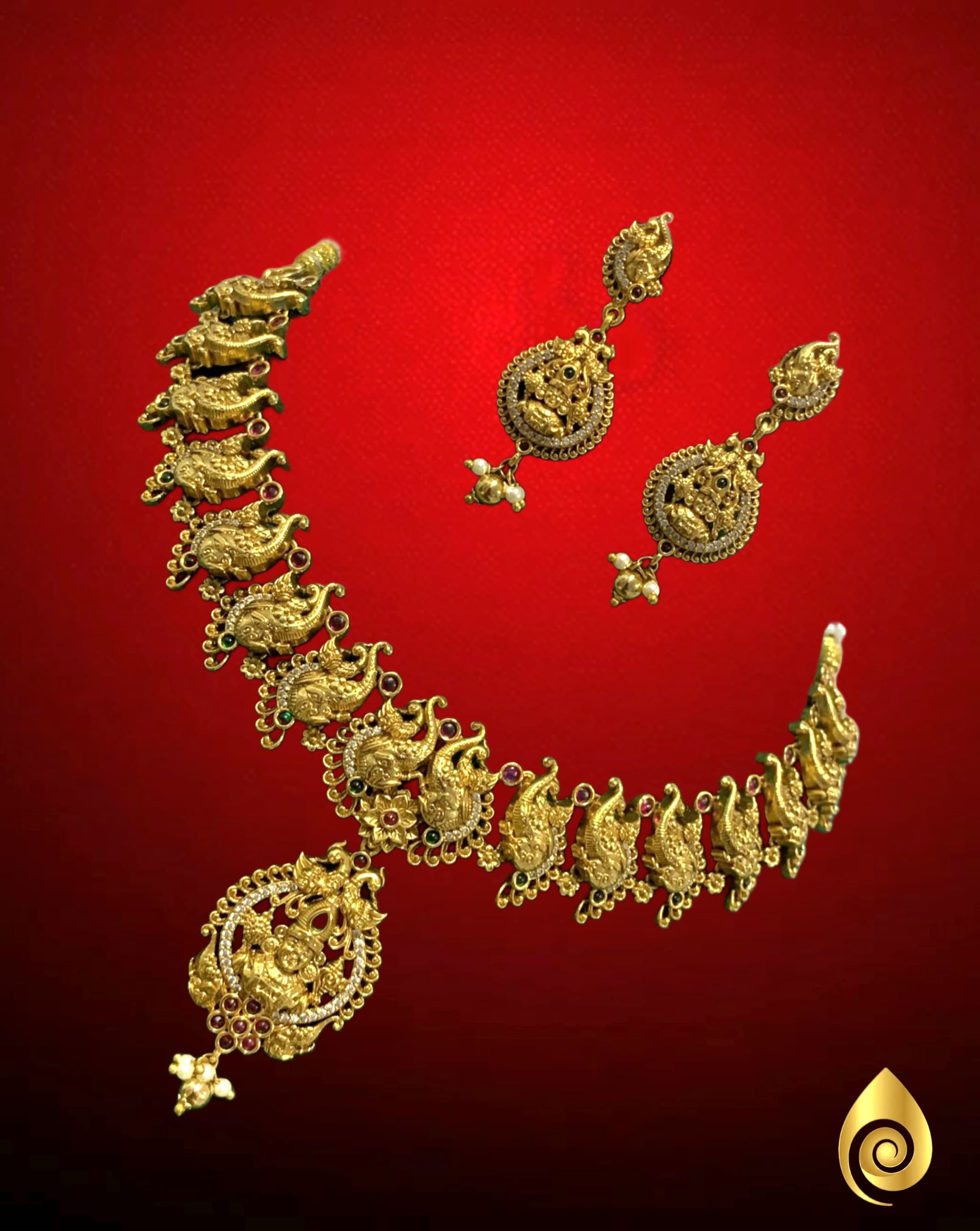 Temple Deity Short Necklace Set thumbnail 1