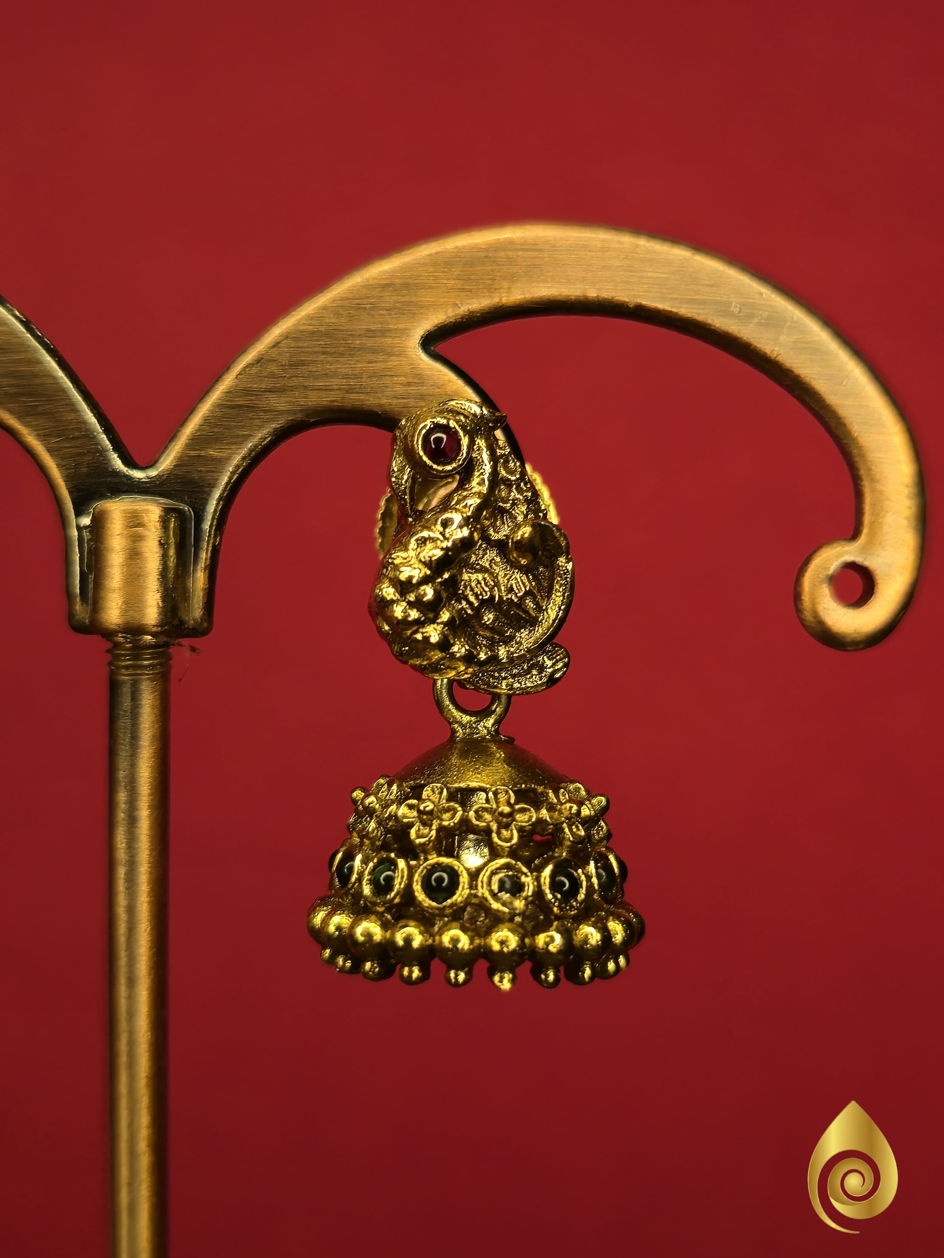 Classic Gold Drop Fringe Necklace Set thumbnail 4