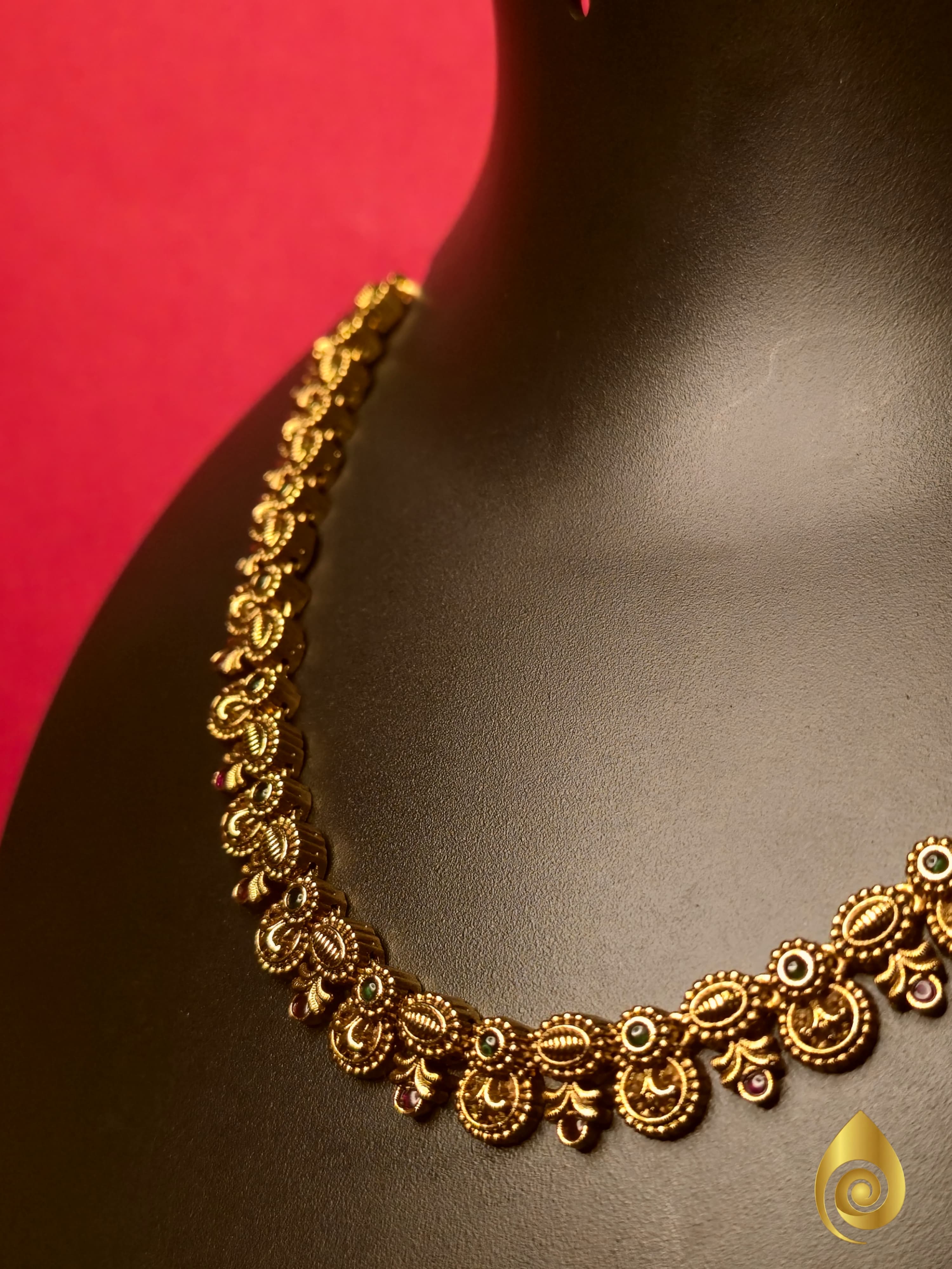 Antique Close-Link Motif Necklace Set