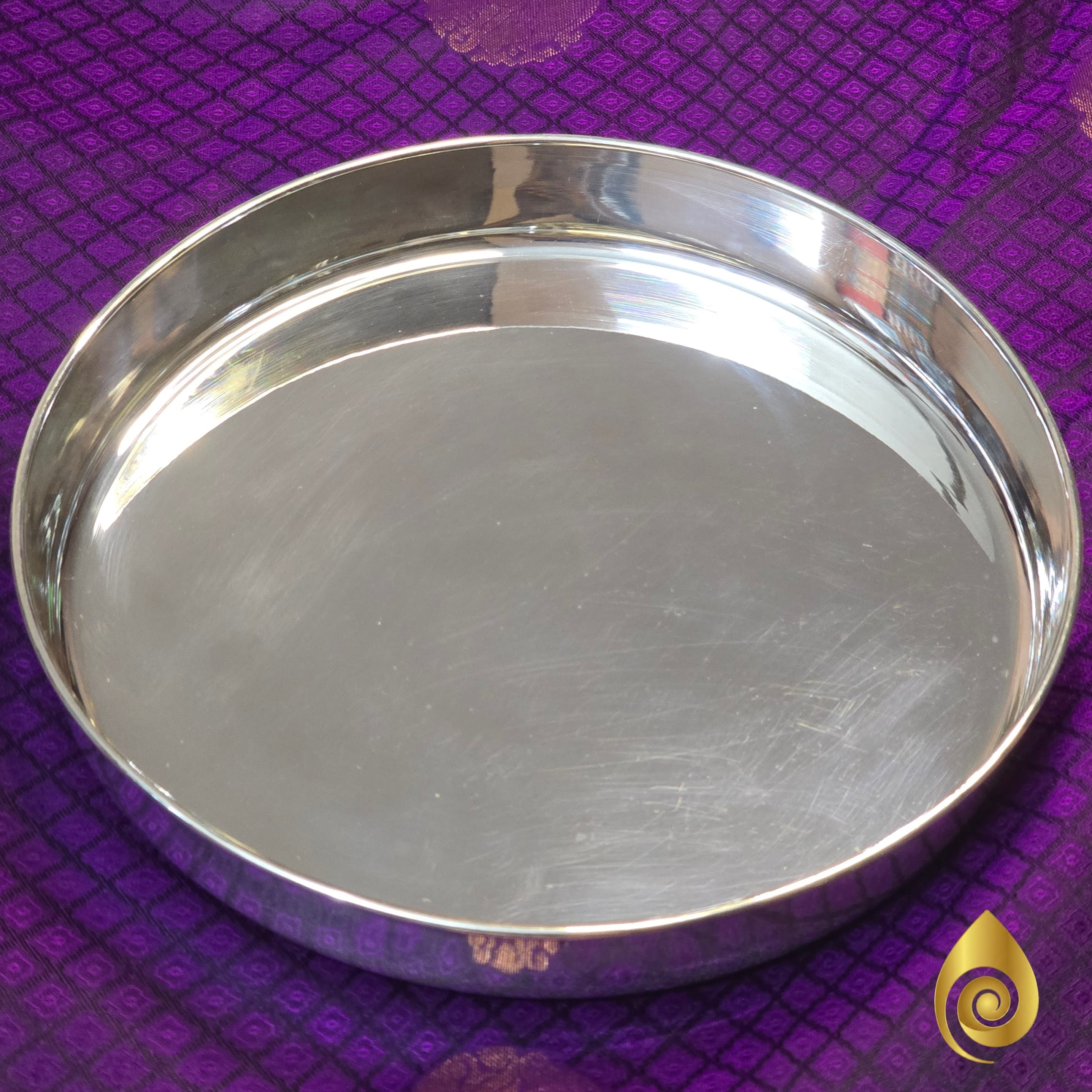 Silver Baby Feeding Plate