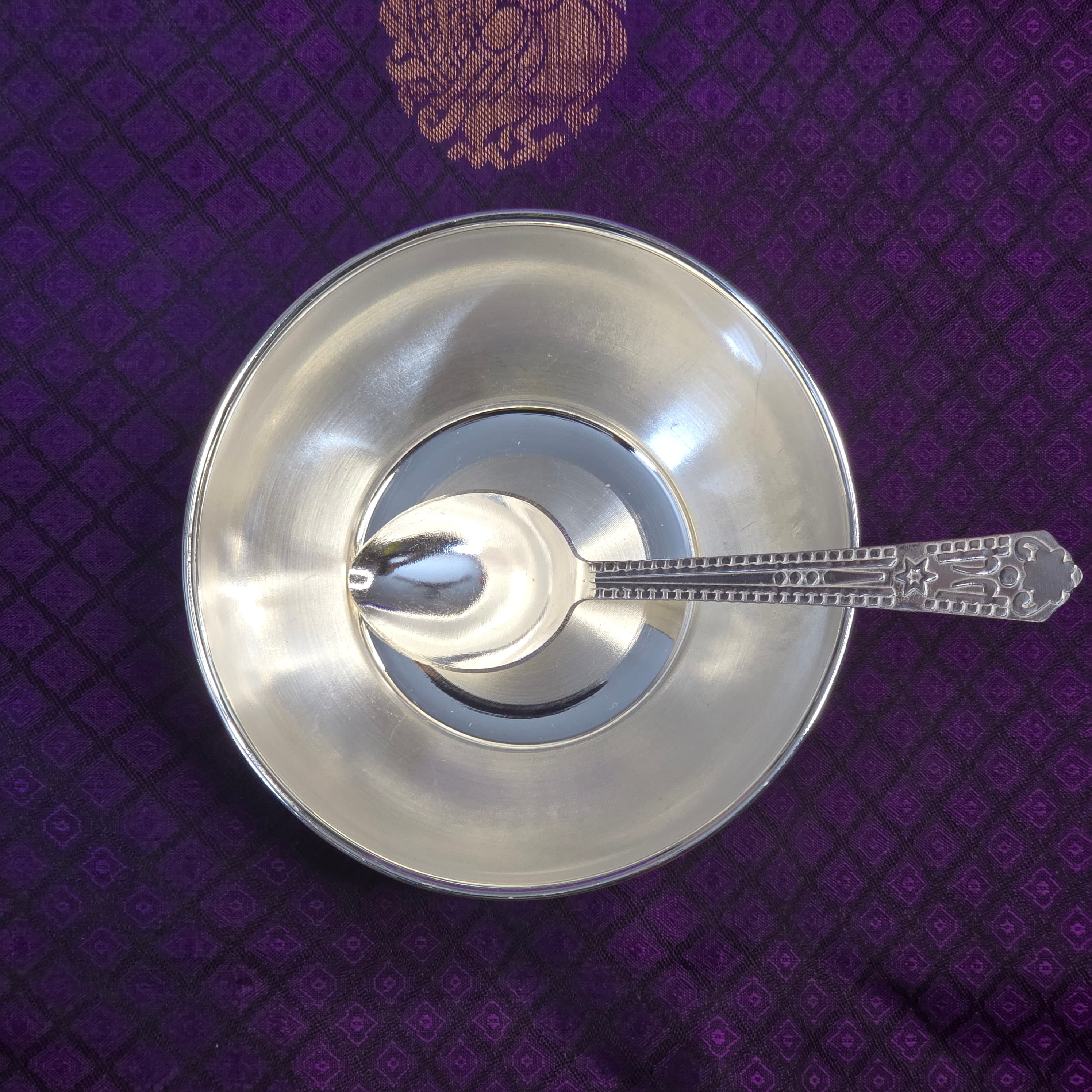 Silver Baby Bowl & Spoon Set thumbnail 3