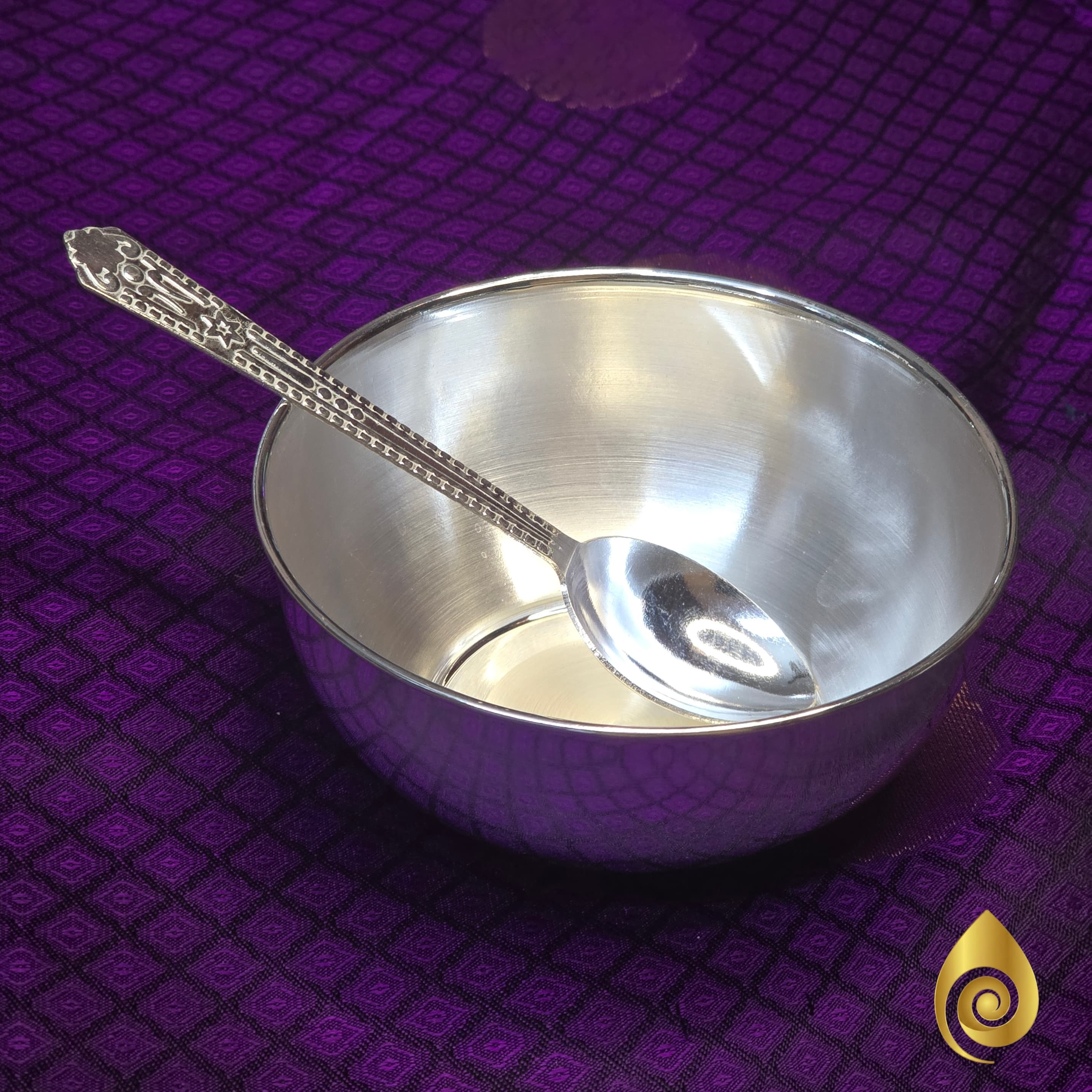 Silver Baby Bowl & Spoon Set