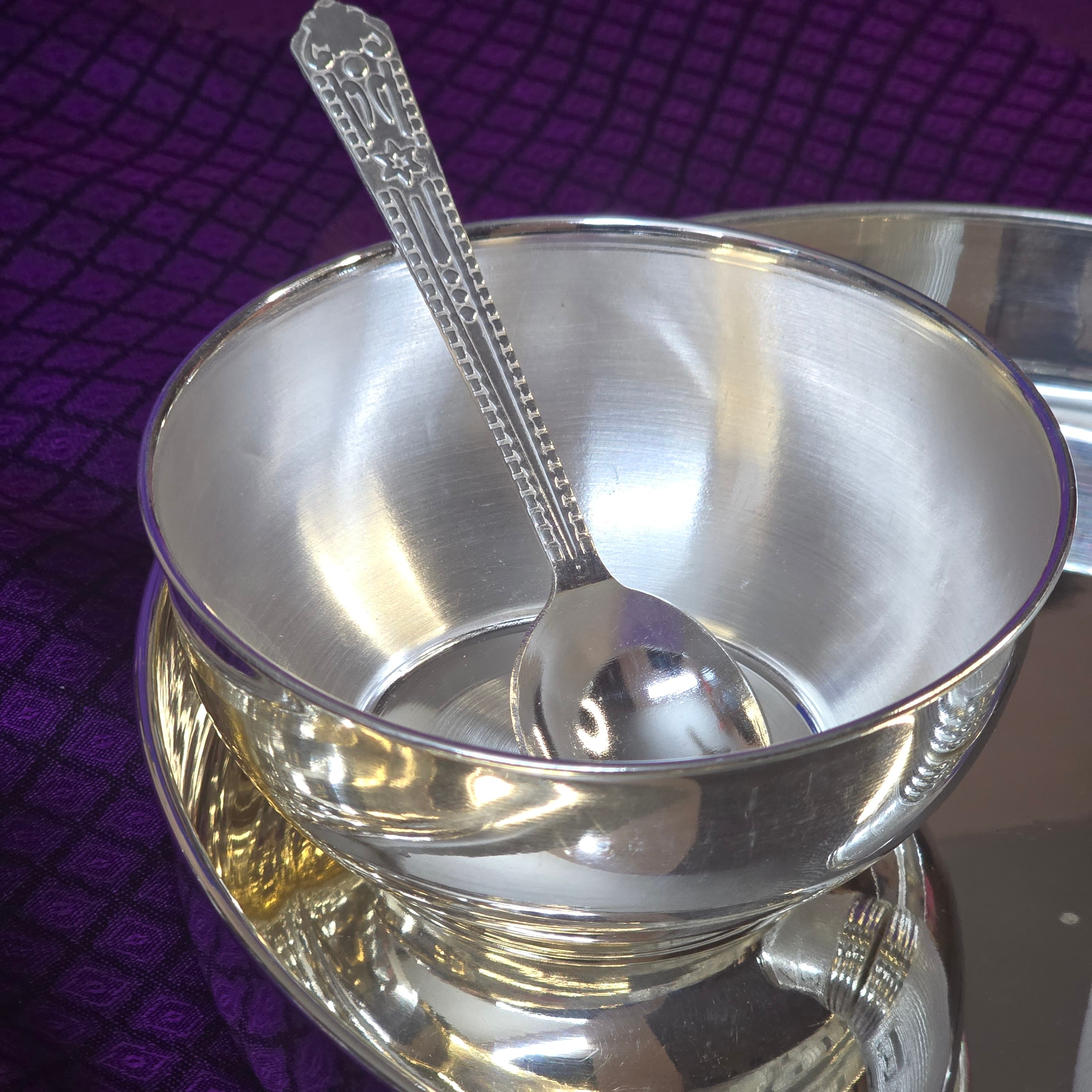 Silver Baby Feeding Gift Set thumbnail 1