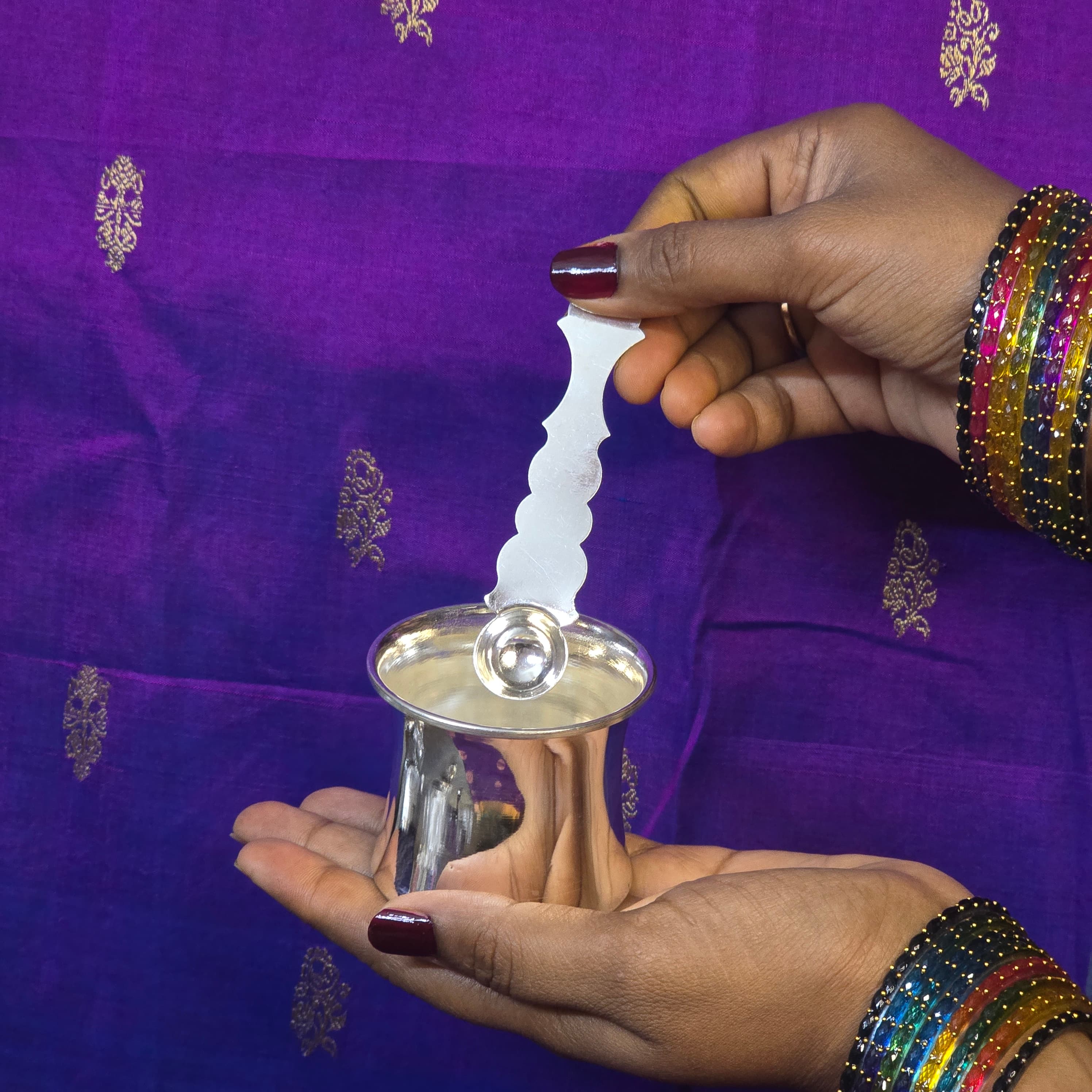 Silver Panchapatra & Uddharani thumbnail 1