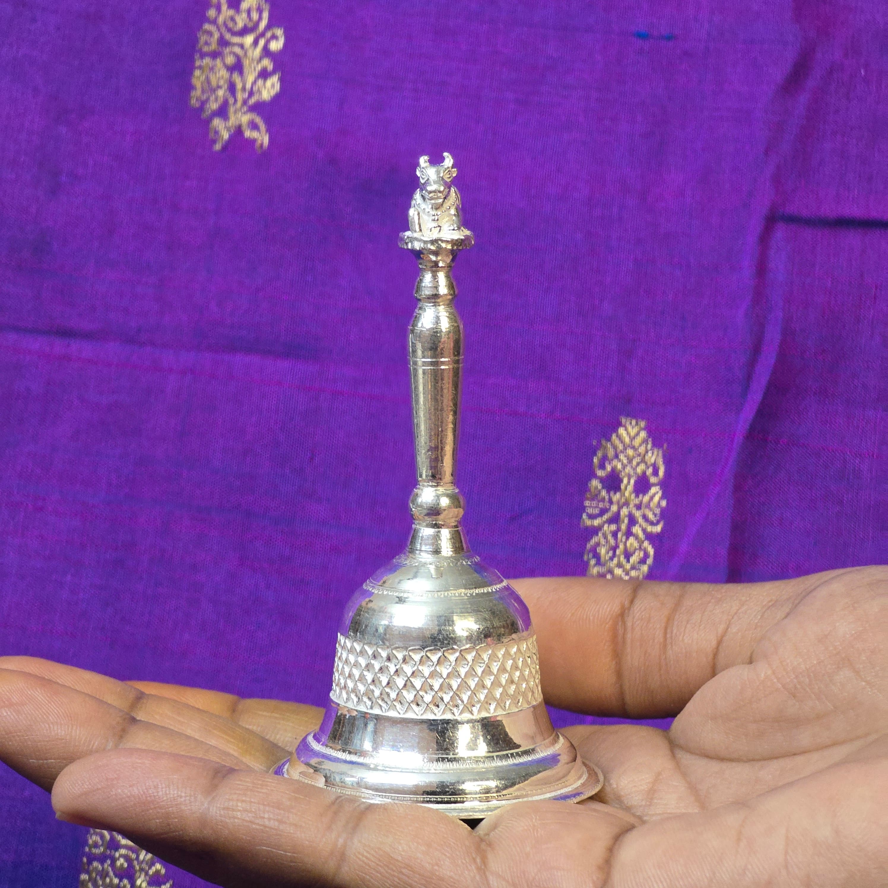 Silver Pooja Bell thumbnail 1