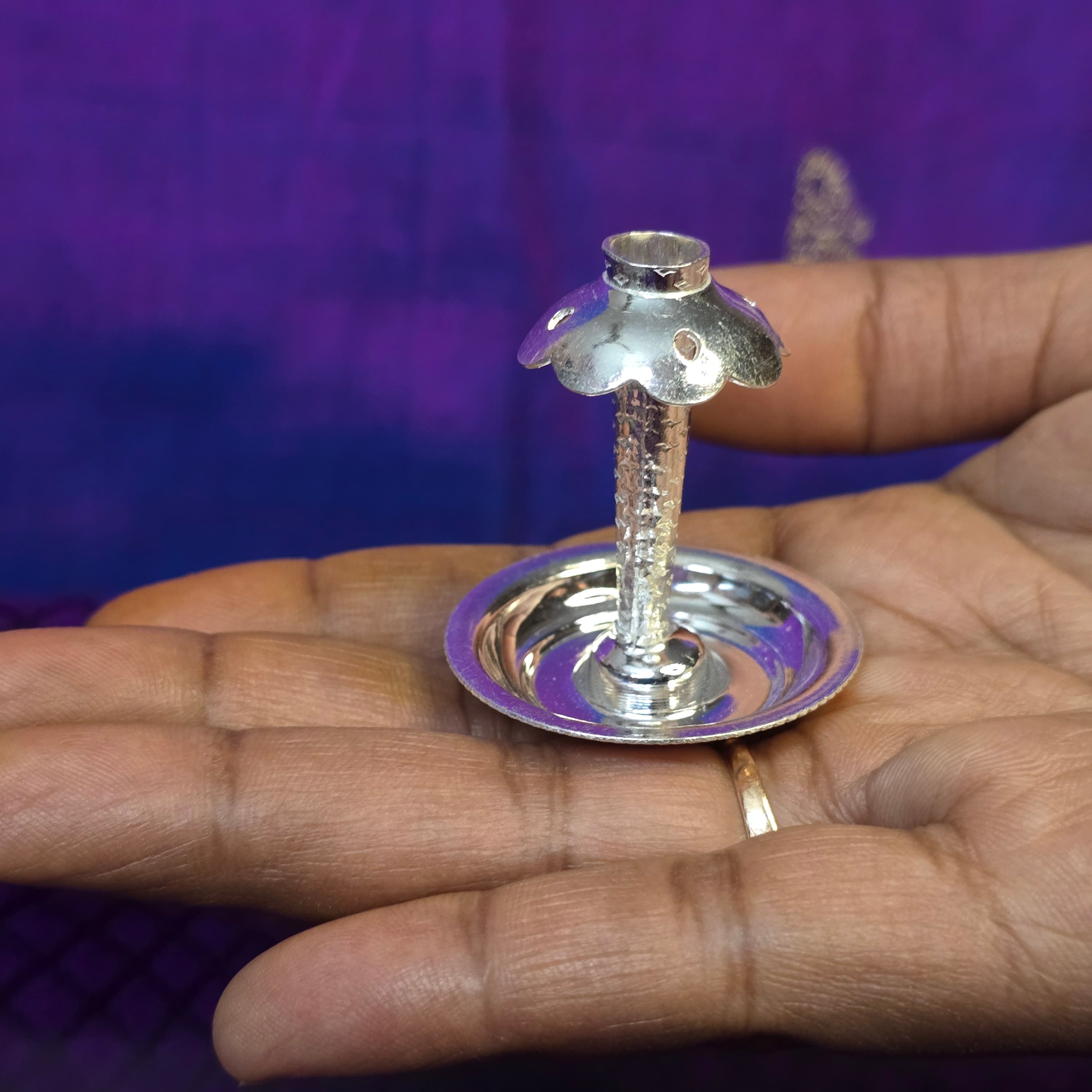Silver Incense Stand thumbnail 3