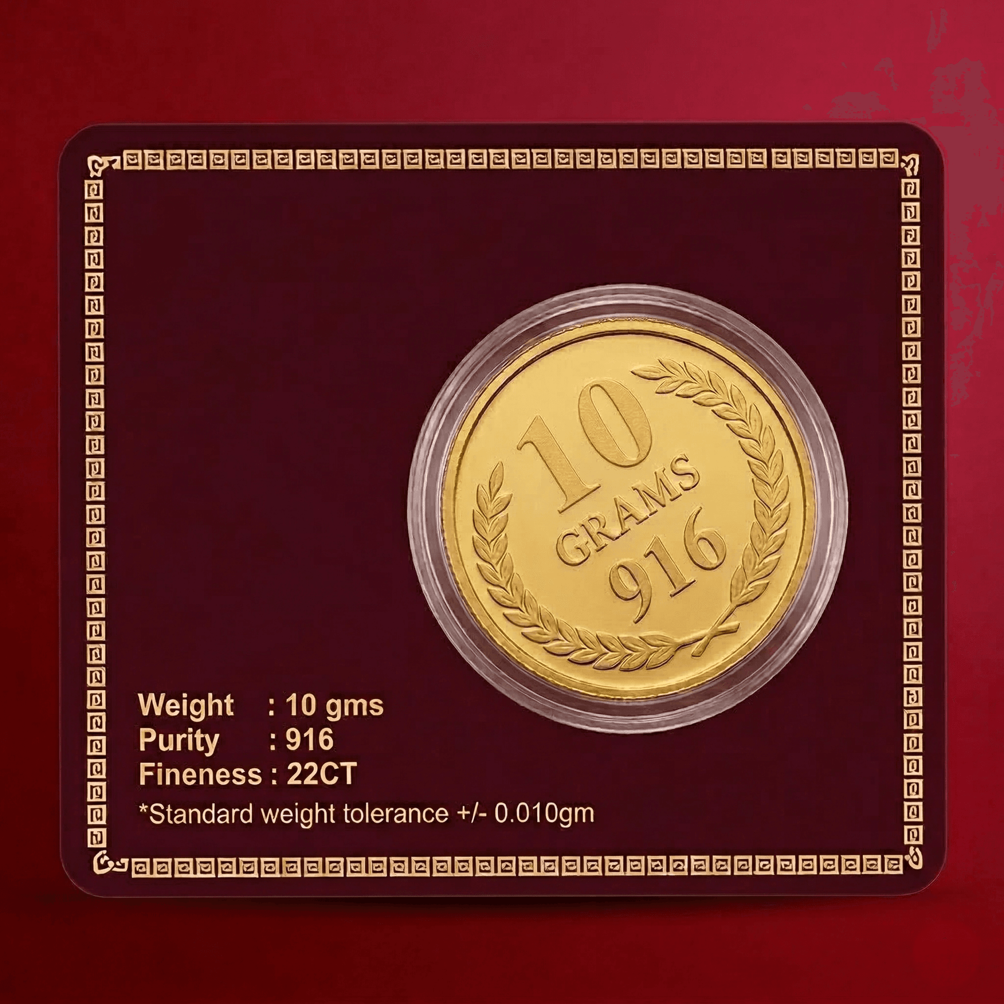 10 Grams 916 Purity - Gold Coin (Flower Design)