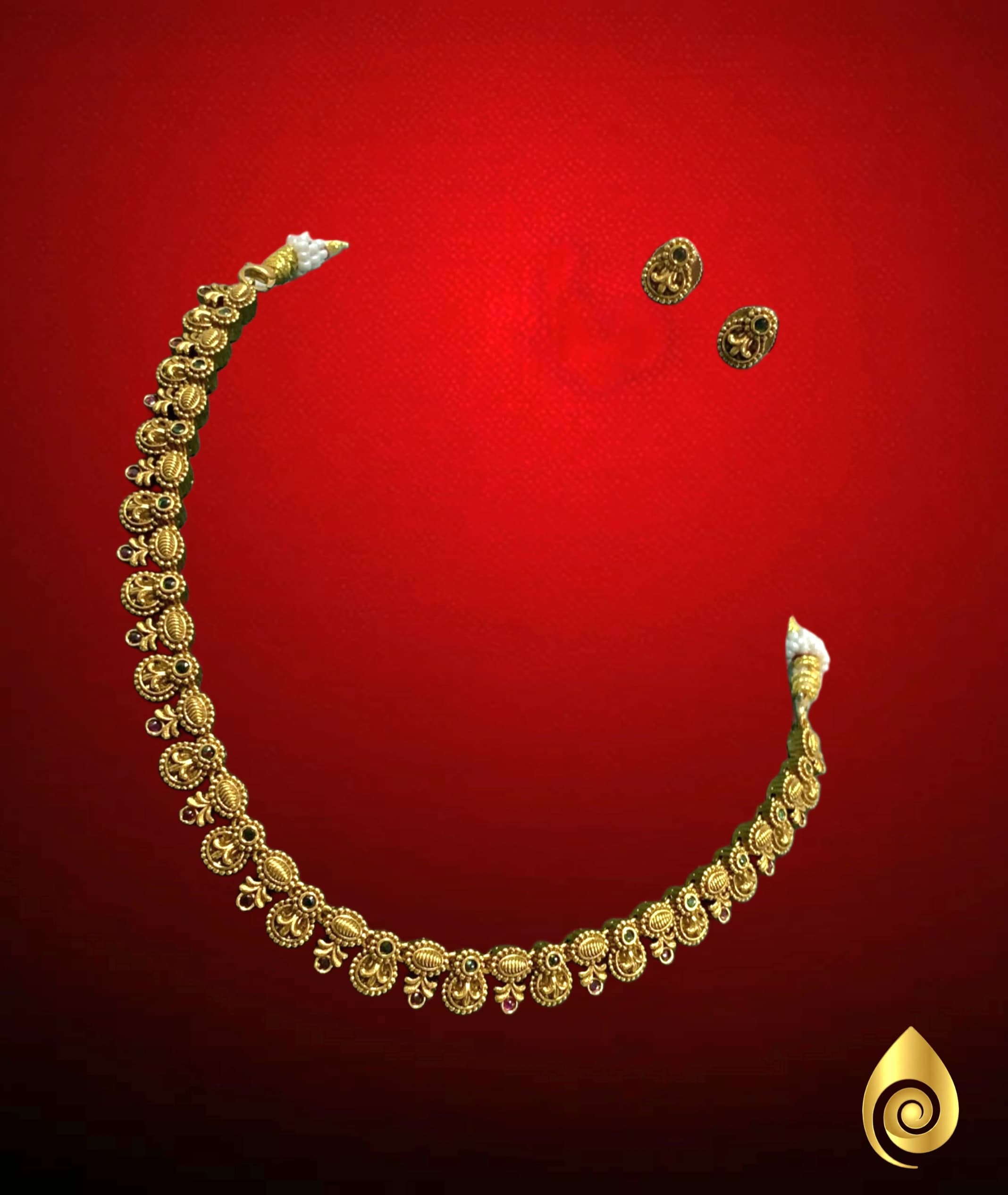 Antique Close-Link Motif Necklace Set